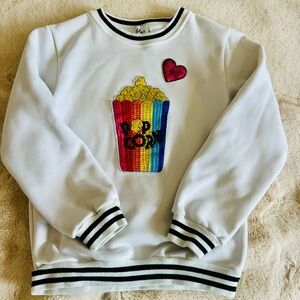 Lola and The Boys rainbow and ♥️ popcorn Sweatshirt